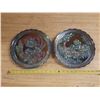 Image 1 : Vintage Carnival Glass Chop Plates - Made by the Imperial Glass.