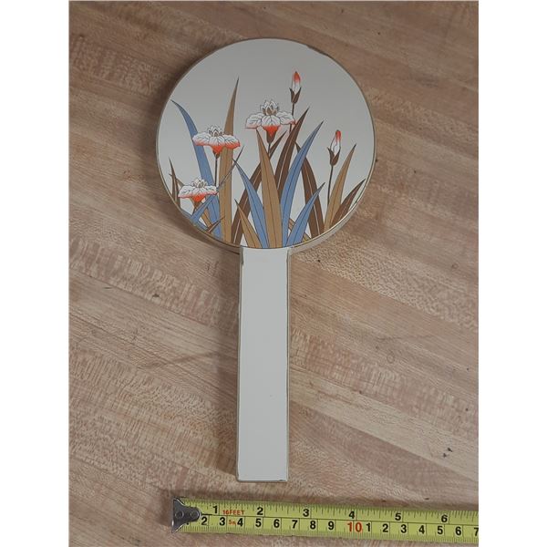 Vintage Otagiri Japan Lacquerware Hand Mirror.