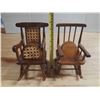 Image 1 : Miniature Wooden Rocking Chairs.