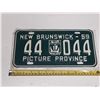 Image 1 : 1959 New Brunswick License Plate. (Picture Province)
