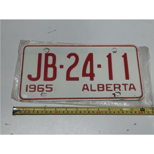 1965 Alberta License Plate.