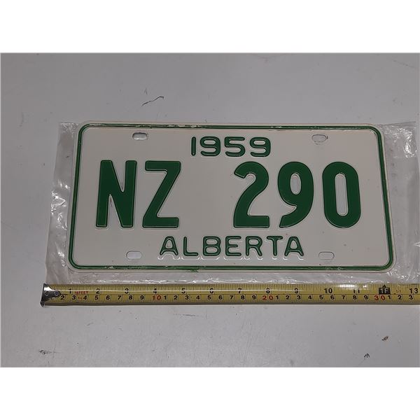1959 Alberta License Plate.