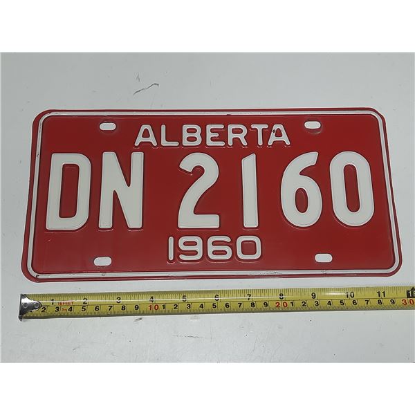 1960 Alberta License Plate.