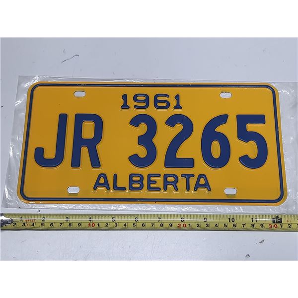 1961 Alberta License Plate.