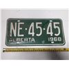 Image 1 : 1968 Alberta License Plate.