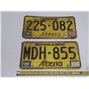 Image 1 : Alberta Commercial and Alberta Wild Rose License Plates.