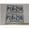 Image 1 : 1975 Ontario License Plates. (In Pair)