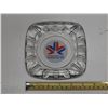 Image 1 : Vintage 1978 Commonwealth Games Edmonton Clear Glass Souvenir Ashtray.