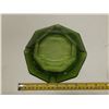 Image 2 : Vintage Emerald Green Octagonal Glass Ashtray.