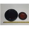 Image 1 : Vintage Amber Brown Glass Ashtray Small and Large Size.