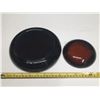 Image 2 : Vintage Amber Brown Glass Ashtray Small and Large Size.