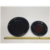Image 1 : Vintage Amber Brown Glass Ashtray Small and Large Size.