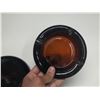 Image 3 : Vintage Amber Brown Glass Ashtray Small and Large Size.