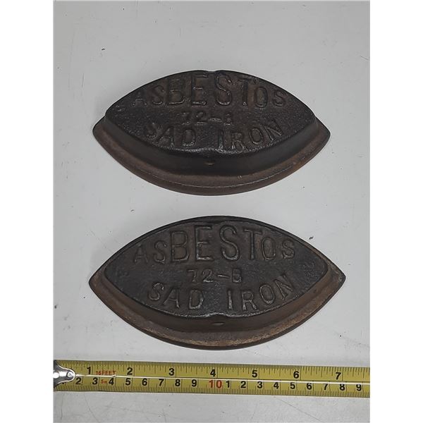 (2) Vintage Asbestos Sad Irons.