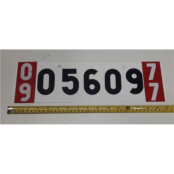 This appears to be a Vintage Swedish temporary or export license plate, likely dating from the 1970s