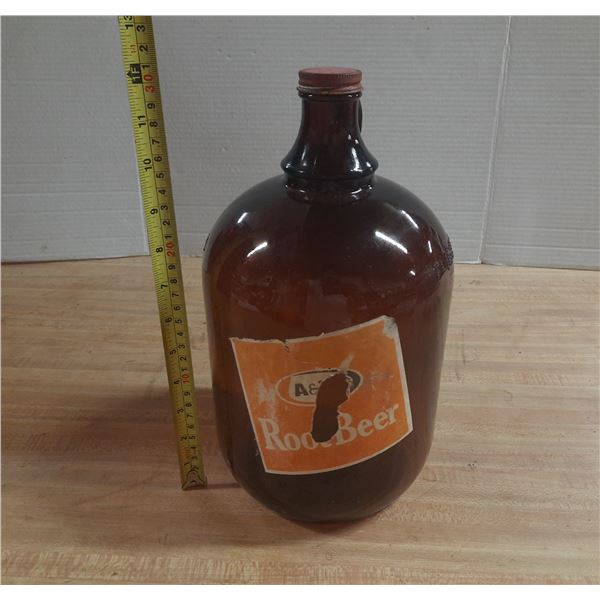 Vintage A&W Root Beer glass jug.