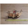 Image 2 : Vintage 1950s "The Flying Dutchman" wooden shoe clog table lamp from Holland. (Working)
