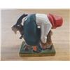 Image 1 : Vinatge Henning Norway handcrafted wooden figurine of a woman milking a goat