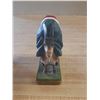 Image 3 : Vinatge Henning Norway handcrafted wooden figurine of a woman milking a goat