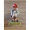 Image 4 : Vinatge Henning Norway handcrafted wooden figurine of a woman milking a goat
