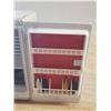 Image 3 : Vintage 1950s MFZ metal tin toy refrigerators from Germany with original box. (Untested)
