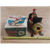 Image 1 : Vintage Linemar "Bubbling Bull" battery-operated tin toys, including the original box and "Wild West