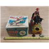 Image 2 : Vintage Linemar "Bubbling Bull" battery-operated tin toys, including the original box and "Wild West