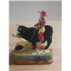 Image 5 : Vintage Linemar "Bubbling Bull" battery-operated tin toys, including the original box and "Wild West