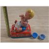 Image 2 : Vintage 1950s Yonezawa tin litho battery-operated "Bubble Blowing Boy" toy made in Japan. (Untested)