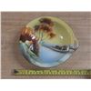 Image 1 : Vintage Noritake handled ceramic bowl featuring a hand-painted "House by the Lake" landscape scene.