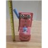 Image 1 : Vintage pink plastic party line telephone toy and money bank.