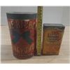 Image 1 : Vintage Blue Ribbon Baking Powder Tin with its original paper label and Vintage Rowntree Company Lim