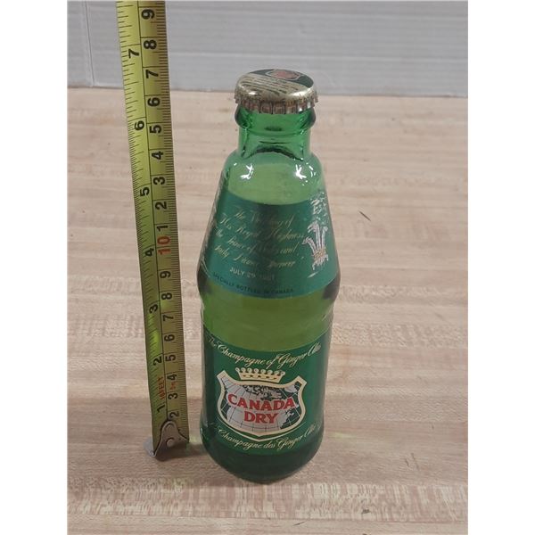 Vintage Canada Dry ginger ale bottle is a special edition released to commemorate the wedding of Pri