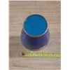 Image 5 : Vintage Chinese cloisonné vase featuring a vibrant blue background with a floral cherry blossom desi
