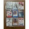 Image 1 : Autographed Hockey Cards - 1 Sheet (9 Hockey Cards)
