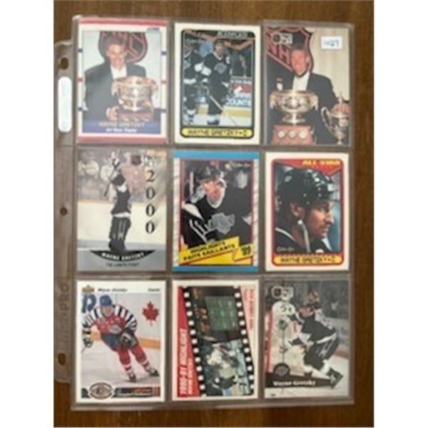 Wayne Gretzky Hockey Cards - 1 Sheet (9 Cards)