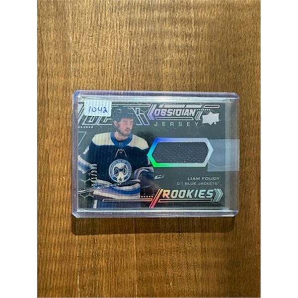 Liam Foudy - Rookie Jersey Card