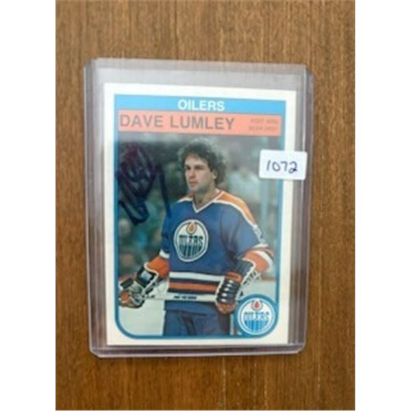 Dave Lumley - Autographed Hockey Card