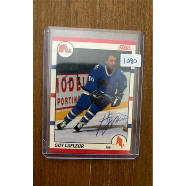Guy Lafleur - Autographed Hockey Card