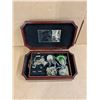 Image 1 : Wood Jewelry Box w/ Rings, Necklaces, Buckles, and etc.