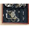 Image 5 : Wood Jewelry Box w/ Rings, Necklaces, Buckles, and etc.