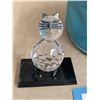 Image 2 : Cut Crystal Curio Cabinet Cat Collection W/ Certificate and Bag