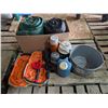 Image 1 : Camping related Lot (Sleeping bags, Water Coolers, Pail, and etc.)