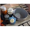 Image 3 : Camping related Lot (Sleeping bags, Water Coolers, Pail, and etc.)