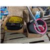 Image 1 : Box of BBQ, Weights, Ketchup Mustard Set, grill Racks, and etc.