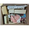 Image 1 : Box of Vintage Doll House Furniture As Shown