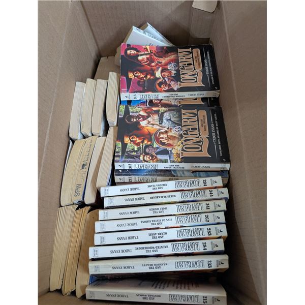 Tall Box Full of Vintage Western Pocket Books (Longarm)