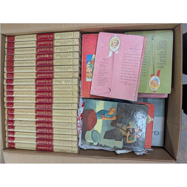 Box of Handyman Encyclopedia Books and etc.
