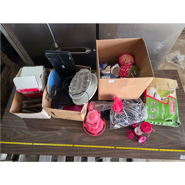 Lot of misc items- bird feeders