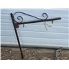 Image 1 : Rought  iron wall mount dual sided store sign holder- 34"H